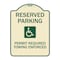 Signmission Reserved Parking Permit Required Towing Enforced Heavy-Gauge Aluminum Sign, 24" x 18", TG-1824-23057 A-DES-TG-1824-23057 - alternate 1